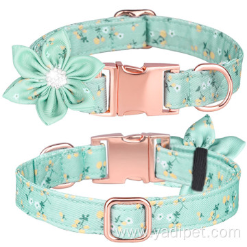 comfy flower Female girl gold metal buckle collar